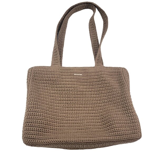 The SAK Crotchet Double Strap Brown Shoulder Handbag Purse - Picture 13 of 16